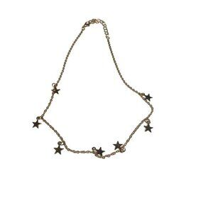 Simple Women’s Choker‎ Chain Star Necklace Gold Tone